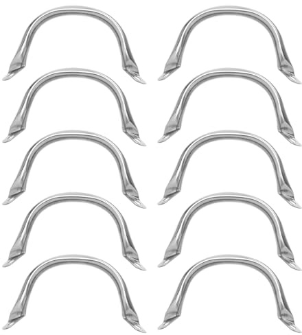 SUPVOX Maniglie per Pentole Design Antiscivolo e Presa Confortevole 10 Pezzi in Acciaio Inox Accessori Cucina per Sostituzione Manici Laterali Pentola