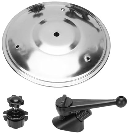 Kavolet Mini Tambor de Platillo de Choque Coche para Vehículos, Tablero Ventilación Aire, Pequeño Regalo Divertido Tambores, Soporte Aleación ABS (Plata)
