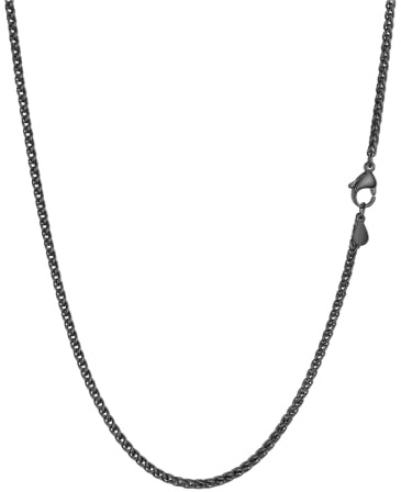 PROSTEEL Collana Uomo Donna, Catena a Maglia Spiga, Catena di Grano, Larghezza 2/3/6/9mm, 316L Acciaio Inox Chirurgico, Confezione Regalo Inclusa, Regalo Uomo Ragazzo