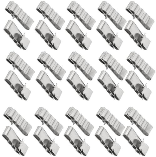IMIKEYA 30 Pezzi Morsetti in Acciaio Inox per Cavi Pannelli Solari 4 Mm² Clip Fissaggio Fotovoltaico per Gestione Cavi Telaio Rimorchio Resistente e Facile da Installare