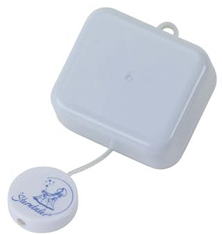 Sterntaler Boîte à Musique Interchangeable, Chère Lune, Tu vas si Silencieuse, Convient dès la Naissance, 5,5 x 5,5 x 3 cm, Blanc