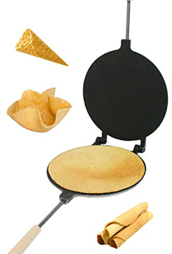 Waffle Maker round form Non-stick - Waffle Cone Maker - Krumkake Iron - Wafer Maker - Waffle Makers - Waffle Cone Maker Machine - Stroopwafel Maker - Ice Cream Cone Maker - Вафельница