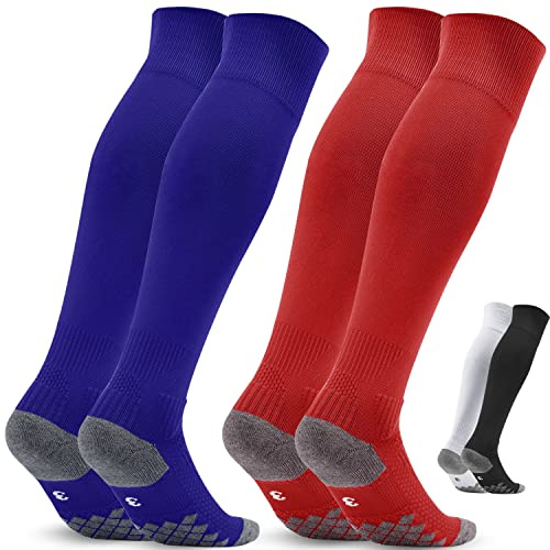 Northdeer Fußballsocken Kinder Herren Stutzen 2 Paar - Fußballstutzen Stutzenstrumpf EU 27-46 – Sportsocken Trainingssocke Sockenstutzen - für Fußball, Laufen, Training