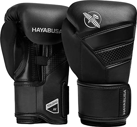 Hayabusa T3 Boxing Gloves for Kids and Teens Wrist and Knuckle Protection, Dual-X Hook and Loop Closure, Splinted Wrist Support, 5 Layer Foam Knuckle Padding - Black, 6oz