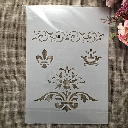 A4 29 cm Krone Totem Linie Schablonen für Malerei auf Holz Leinwand Papier Boden Laser Cut Malerei Schablone für Home Decor DIY Handwerk Projekte