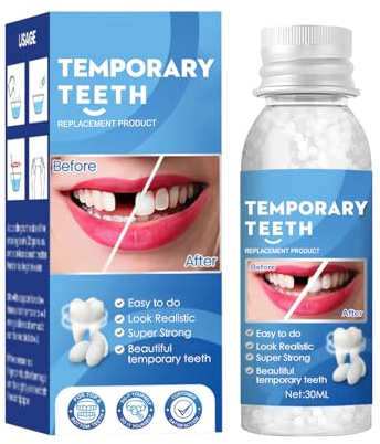 Temporary Tooth Filling Repair Kit for Broken, Chipped or Missing Teeth - Replace Teeth with False Teeth and Tooth Filler