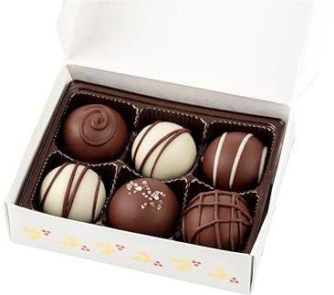 Signature Truffle Collection (6 Pieces) – Christmas Edition – Vegan, Allergy-Friendly, Kosher – Dairy Free, Peanut Free, Tree Nut Free, Egg Free, Soy Free, Gluten Free, Sesame Free – No Artificial Colors or Flavors – Top 9 Allergen Free – No Whey! Foods