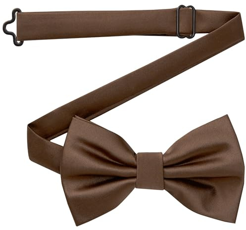 DonDon Fliege Herren handgefertigt Seiden-Look 12 x 6 cm Fliege