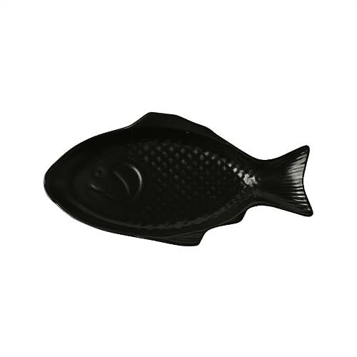 Windmilne Küchenteller, Geschirr, fischförmiger Keramik-Essteller, für Zuhause, Küche, Restaurant, Snackteller, gedämpfter Fischteller (B, Einheitsgröße)