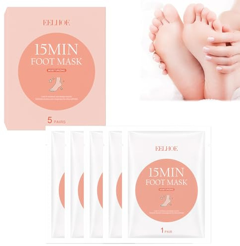 5 paia di maschera, maschera idratante per piedi, per piedi secchi, screpolati, per la cura dei piedi, per uomini e donne