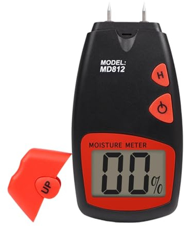 Igrometro con display LCD, strumento leggero con rilevamento del metallo, test del contenuto del perno per analisi di legno tenero, facile da trasportare, igrometro per legno duro