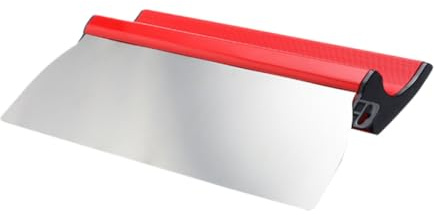 KOMBIUDA Llana de Acabado para Yeso y Hormigón 40 Cm Roja, Herramienta Manual para Alisar Paredes, Espátula Plana Resistente y Ligera, Uso en Construcción y Renovación, 1 Unidad