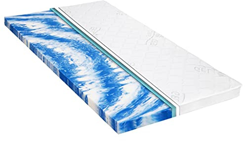 Generico Coprimaterasso 140x200 cm in Schiuma di Gel 7 cm,Casa e Giardino,Biancheria,Lenzuola e Coperte,Proteggi Materasso,Sopramaterassi-282786