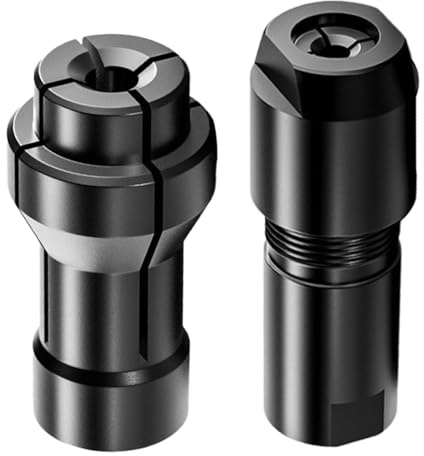 Conversión de amoladora angular, adaptador de portabrocas para mecanizado de precisión, 2 piezas de rosca con kit convertidor, preparación de bordes de 6 mm y 3 mm, tubo de mantenimiento para