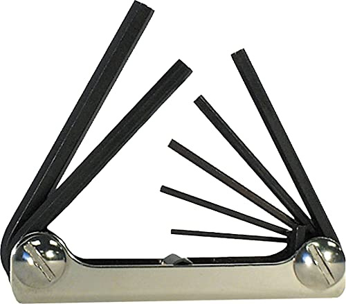 EKLIND 20812 Klapp-Sechskantschlüssel mit Stahlgriff, 8-teiliges Set SAE Zoll, Größen 3/32-1/4