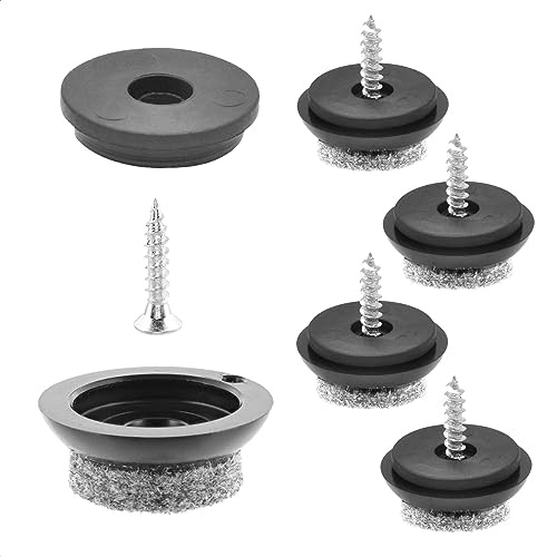 Wagner QuickClick® Filzgleiter Möbelgleiter Stuhlgleiter 12tlg-Set zum Anschrauben - 4X Silencer Basis Ø 14/17 mm+Schraube+Gleiter austauschbar - Ultrasoft Slim Ø 20 mm - Made in DE - 15780300