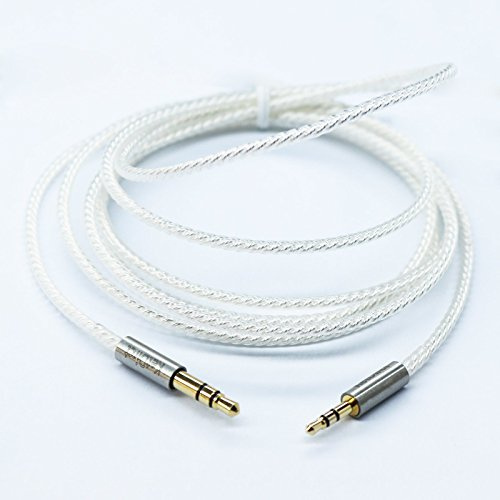 KetDirect 100cm(1.5ft) Silver plated Gold Plated Design 3.5mm Male to 2.5mm Male Car Auxiliary stereo Audio cable Cord headphone connect cable for Apple, Android Smartphone, Tablet and MP3 Player