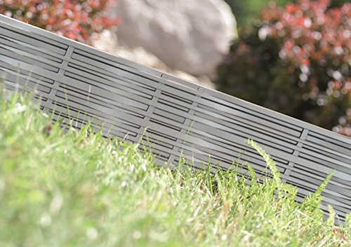 Rasenkante Gartenpalisade Beeteinfassung Beetumrandung 3,9m Weidenzaun-Optik von rg-vertrieb (Grau)