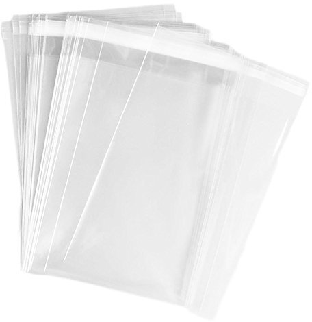 Hustar 100 Pcs Clear Self Sealing Cello Cellophane Bags Bakery Candle Soap Cookies Poly Bags 4*6 inch