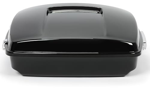 ECOTRIC 5.5 Razor Motorcycle Trunk Luggage w/Backrest Compatible with 2014-2024 Davidson Touring Models Trunk Tail Box