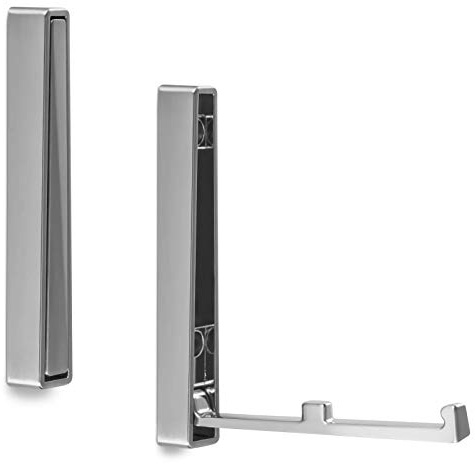 2er Set Aufbau Klapphaken BARI 120 x 16 x 15 mm Chrom matt klappbarer Mantelhaken Garderobe Haken von SO-TECH®