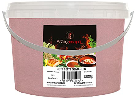 Rote Beete gemahlen Rote Bete Pulver aus Deutschland. PE - Eimer 1600g (1,6 KG)
