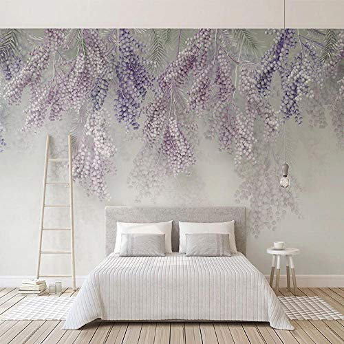 Benutzerdefinierte Fototapete 3D hell lila Obst Wandbild Wohnzimmer TV Sofa Schlafzimmer Hintergrund Wanddekoration Tapete-300x210cm