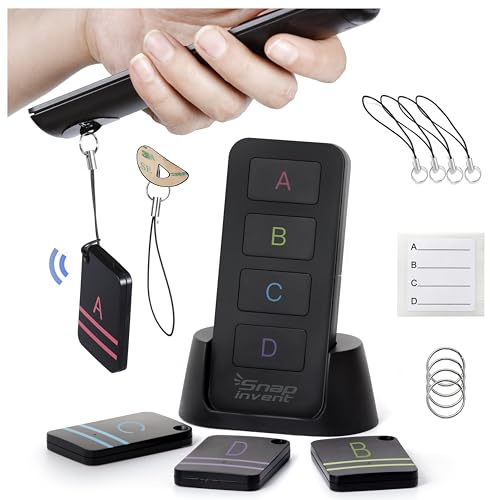 Key Finder and TV Remote Control Retriever - Trackers Locator, Keys, Purse - Keychain Tracker Beeper Tags - Find Your Lost Belonging Items Quickly