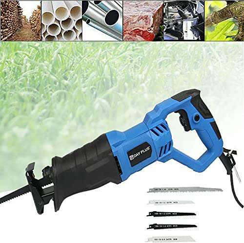Sega a Gattuccio Elettrica con 5 Lame, 900W Professional Sega Alternativa Legno & Metallo, Motosega Potatura 0-2800RMP Velocità Variabile