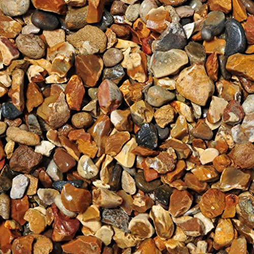 Elixir Gardens Decorative Golden Coloured Gravel Chippings Stones Pebbles Cobbles Paddlestones Aggregate Various Sizes 1kg-1000kg | (20kg x 1, Golden Gravel 10-20mm)