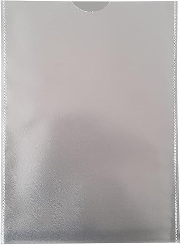 10x A6 Ausweishülle 120my genarbt, Dokumentenhülle, dokumentenecht ! Schutzhülle, Klarsichthülle an 3 Seiten geschlossen, recycelbar !