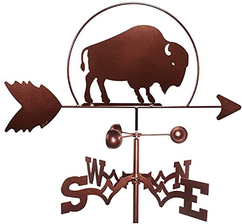 EICOFF Corrida de toros Jardín Hierro Forjado Veleta para jardín Soplado por el Viento con indicador de dirección del Viento, Soporte de Metal para Exteriores Jardín Hierro Forjado Jardín Hierro fo