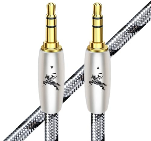 Impeto Cavo Jack 3.5 to Jack 3.5 Cavo AUX 3.5mm HiFi, Cable Aux Macchina Maschio a Maschio Alta qualità audiofilo con Cuffie,Autoradio,MP3,Laptop - 2 m