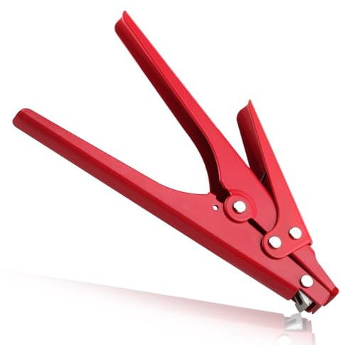 LEONTOOL Kabelbinder-Werkzeug, Kabelbinder-Spannwerkzeug, Kabelbinder-Werkzeug, Kabelbinder-Schneidwerkzeug mit Kohlenstoffstahlgriff, Spann- und Schneidwerkzeug für Kunststoff-Nylon-Kabelbinder, 0,3 | 0,9 cm maximale Bandbreite, Spann- und Schneidwerkzeug mit einstellbarer Spannung für Kunststoff-Kabelbinder aus Nylon