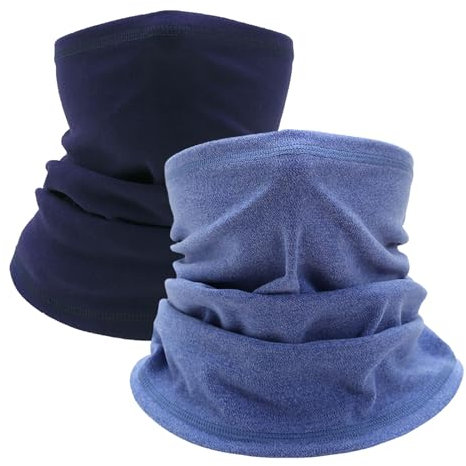 XNIVUIS 2 Stück Schal Halswärmer Herren Damen, Winter Loop Schal Weichem Fleece Halswärmer Winddicht Ski Maske Schlauchschal Warmer, Halswärmer für Outdoor Skifahren motorrad Radfahren (2 Stück)