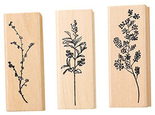 Lurrose 3st Siegel Urlaub Holzstempel Kleiner Scrapbook-stempel Diy-versorgung Zarter Scrapbook-stempel Verschleißfester Planerstempel Tagebuchstempel Aus Holz Kind Fein Hölzern Blumenset