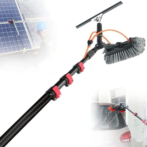 ROGHA 3.6-12m Wasserführende Teleskopstange, Fensterputzer mit Teleskopstiel,Telescopic Pole Waschbürste, Reinigung für Photovoltaik Sonnenkollektoren, Fenster, Autowaschbürste,24FT/7.2M
