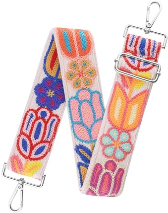 RUORANSUN Ersatzriemen für Geldbörsen, Gitarrengurt für Geldbörsen, silberfarbene Hardware für Handtaschen