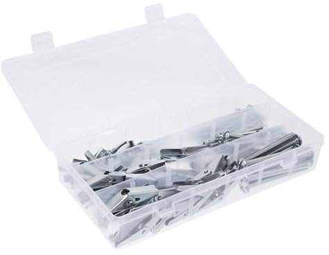 CIYODO 48pièces Kit De Boulons à Ailettes Et Ancrages Pour Cloison Sèche Fixations Robustes Pour Murs Creux Installation Facile Et Polyvalente Pour Lampes Et Étagères