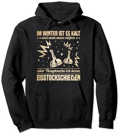 Eisstockschießen Wintersport Stockschießen Stocksport Pullover Hoodie