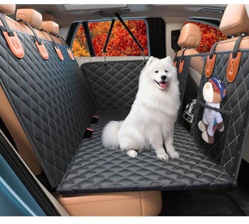 Crossarctic Hundedecke Auto Rückbank mit Harter Unterseite, Rücksitzverbreiterung Hund, Autohängematte für Hunde, Sturzprävention Wasserdicht Hundematte Auto für Meisten Auto SUV