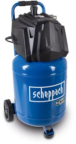 Scheppach Compresseur d’air HC35V – 1500 W – Compresseur vertical – Pression 10 bar – Cuve 30 L – Puissance d’aspiration 180 L/min – Sans huile – Manomètre et régulateur de pression