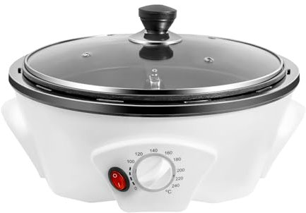 TorréFacteur De Café 1200w Avec TempéRature RéGlable Pour TorréFier Les Grains De Café CacahuèTes Graines De Melon Convient Aux DéButants Et Aux Amateurs De Café (Blanc)