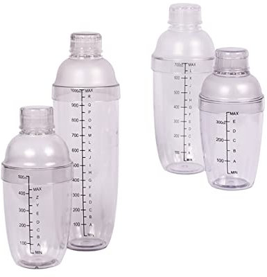 ABOOFAN Coctelera De Bar Con Escala y Tapa Extraíble Juego De 4 Piezas Para Preparar Té Leche Vino y Cócteles
