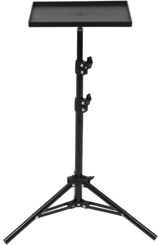 Casstaly - Supporto per proiettore con vassoio, sollevamento telescopico, asta per trasmissione dal vivo, treppiede, supporto per telecamera e proiettore