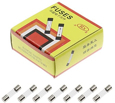 HCVYQMMJ 100 Stück 5 x 20 mm flinke Glassicherungen, sortiertes Kit, 5 x 20 mm, 250 V, 0,2 A, 0,5 A, 1 A, 2 A, 3 A, 4 A, 5 A, 6 A, 8 A, 10 A, 15 A, 20 A, 25 A, 30 A, AMP-Röhrensicherungen(F7A)