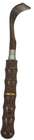 Teleskopischer Rückenkratzer aus Wenge mit Metallgriff, Tragbar | Leicht, Angenehm in Hand, Kompakt Verstaubar, für Alltag und Geschäftsreisen Geeignet