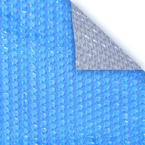 Robelle 18 x 36 Ft Blue/Silver Extra Heavy Duty Solar Pool Covers for Inground Pools, Pool Solar Cover, 8-Mil Thick, 5-Year Warranty, Made in USA