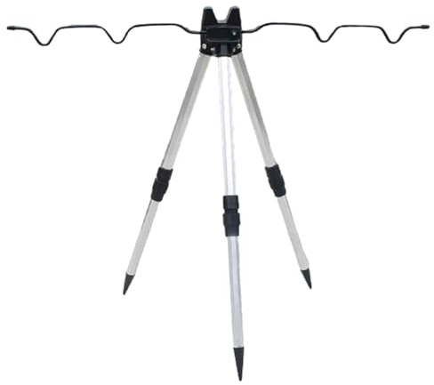 DzpKrka Angeln Dreibein Teleskop Stativ 42x8x8cm Angelrute Stativ Halterung Sea Fishing Rod Support Stand Tragbare Aluminiumlegierung Teleskop Angeln S-tativ Für Meer Ufer Pier Ausrüstung