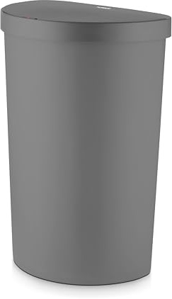 Tower Recycling Sensor Bin, Plastic, Grey
